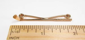 Vintage Tiffany & Co. 14K Gold Golf Club Iron Men's Shirt Collar Bar Clip Pin - Picture 1 of 9