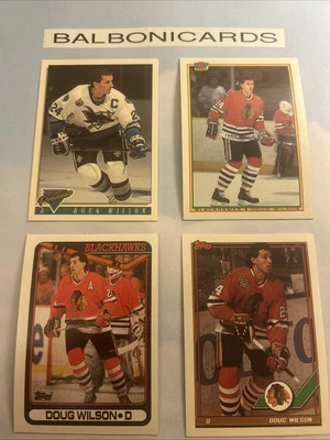 DOUG WILSON NHL Blackhawks 4 Card Topps Premier Bowman Lot! FREE Shipping! - Image 1 of 2