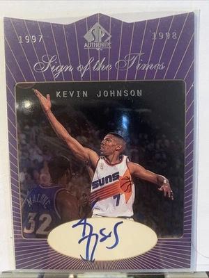 1997-98 SP Authentic AUTO Sign of the Times #KJ - Kevin Johnson - Image 1 of 2