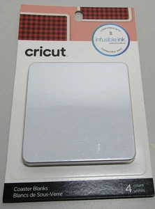 Cricut Infusible Ink Coaster Blanks 4 Pack – Square 3.75" with Cork Backing New - Picture 1 of 2