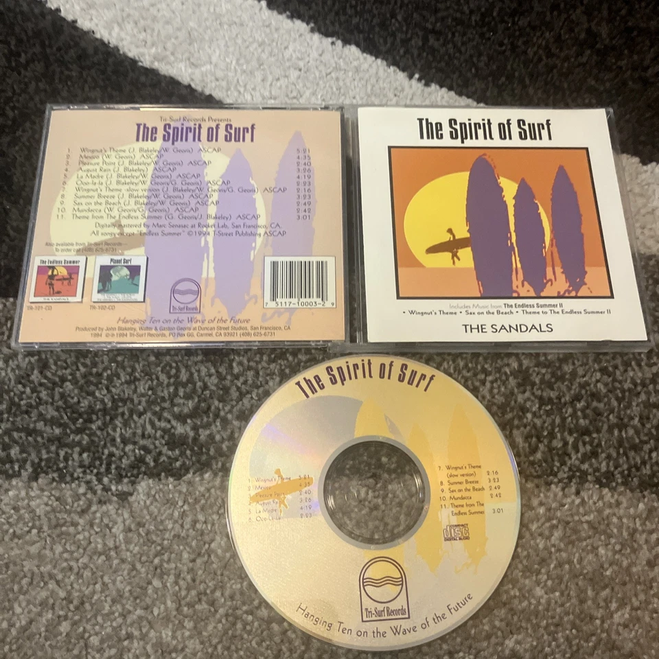 The Sandals Spirit of Surf CD Tri-Surf Records 1994 - Image 1 of 1