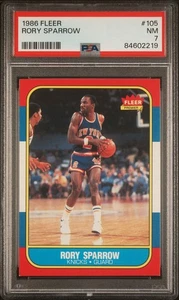 1986 Fleer #105 Rory Sparrow PSA 7 NM Rookie RC - Picture 1 of 2
