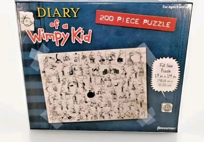 Nuevo rompecabezas sellado Diary of a Wimpy Kid 200 piezas Pressman 2010 #10502A caja azul Foto 1 de 3