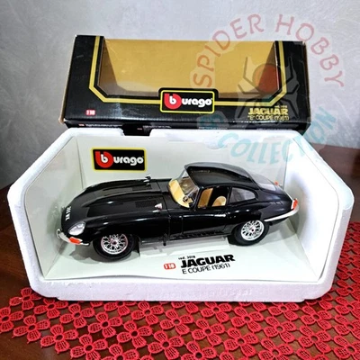 JAGUAR E TYPE 1/18 NERA DIABOLIK BBURAGO SCALA 1:18 COUPE 1961 BLACK 3018 RARA - Immagine 1 di 4