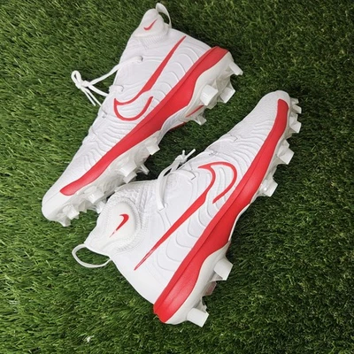 Nike Alpha Huarache NXT MCS Men's Size 12 White Red Baseball Cleats DJ6519-104 - Image 1 of 4