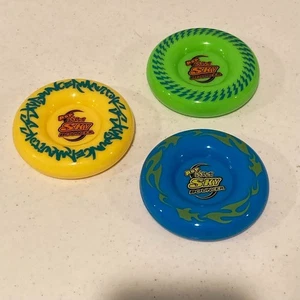 3er Set Pop Mini SKY BOUNCER Flugscheiben 3" grün, gelb, blau Maui Spielzeug - Bild 1 von 6