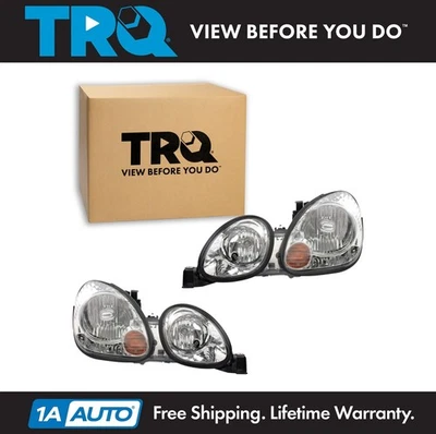 TRQ Headlight Assembly Set Fits 98-05 Lexus GS300 98-00 GS400 01-05 GS430 Foto 1 de 4