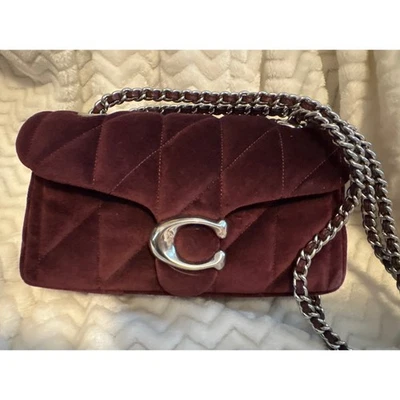 Coach Quilted Tabby 20 Shoulder Crossbody Velvet Merlot NWT - Image 1 of 4