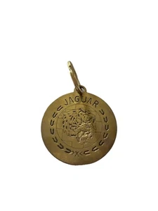 vintage Jaguar Key Chain Brass Let Fob 1970s Embossed - Picture 1 of 2