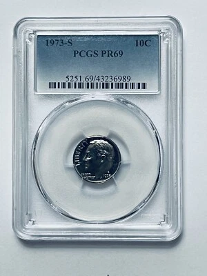 1973-S Roosevelt Dime PCGS PR69 - Image 1 of 4