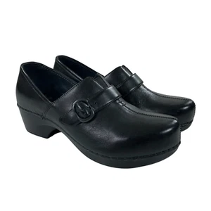 Zoccolo donna Dansko Tamara taglia EU 39 - US 8,5-9 fibbia pelle nera - Foto 1 di 8