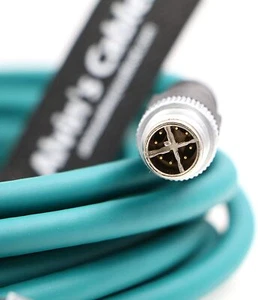 M12 8 Position X Code to RJ45 Industrial Camera Ethernet Cable for Cognex 5M - Picture 1 of 4
