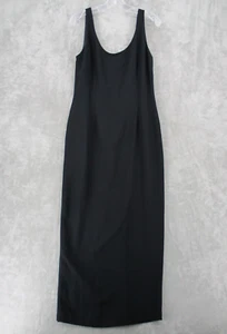 Vintage Maggy London Dress Womens 12 Gown Evening Event Kick Slit Lined Black - Picture 1 of 9