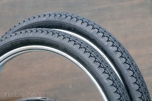 26" Vintage GoodYear G3 Air Wheel TIRES Prewar Bike Schwinn Cruiser Tank Bicycle - Picture 1 of 46