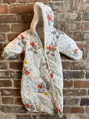 Saco de dormir abrigo aislado acolchado vintage blanco/rojo/gris osos panda talla bebé Foto 1 de 4