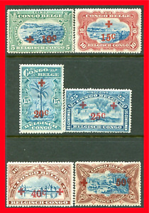Belgian Congo Semi-postal  Stamps Scott B1-B6, Mint Partial Set!! BC350