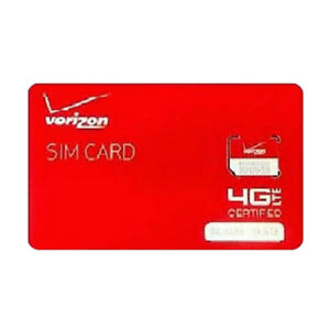 Verizon Wireless 4G LTE Micro 3FF Sim Card  - Lot Of Ten (10) Sim Card