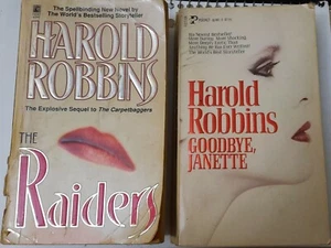 Two Harold Robbins Books The Raiders; Goodbye Janette - Foto 1 di 4