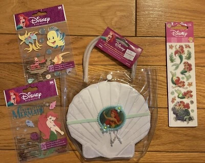 Little Mermaid Clamshell Shaped  6x6 Accordion Album Stickers Lot Of 4 ~NRFP - Image 1 of 2