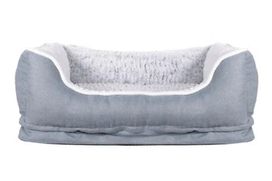 Dream Paws Pet Sofa Bed - Blue-Grey Dog Puppy Cat Small H24, W57, D77cm - Picture 1 of 2