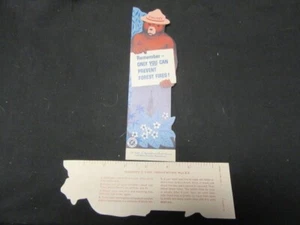 Marca de libro Smokey Bear y regla de 8 pulgadas lk - Imagen 1 de 1