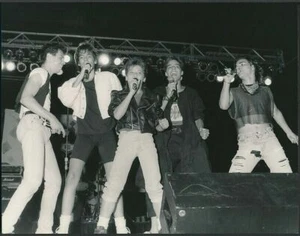 1980's Original Photo MENUDO Famous Puerto Rican Latin Boy Band w/ Ricky Martin - Picture 1 of 2