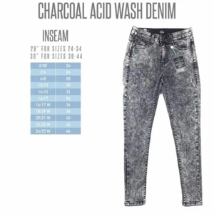 LuLaRoe Skinny Denim Jeans Charcoal Acid Wash Size 24 Standard Size 00/0 NEW co - Picture 1 of 4