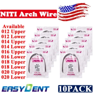 10Pack Dental Orthodontic Elastic NITI Arch Wire Natural Brace Teeth Wire 10Size - Picture 1 of 9