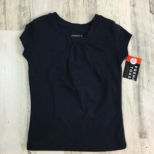 French Toast Short Sleeve Navy Blue T Shirt Uniform Girl Sz 4 NWT - Picture 1 of 6