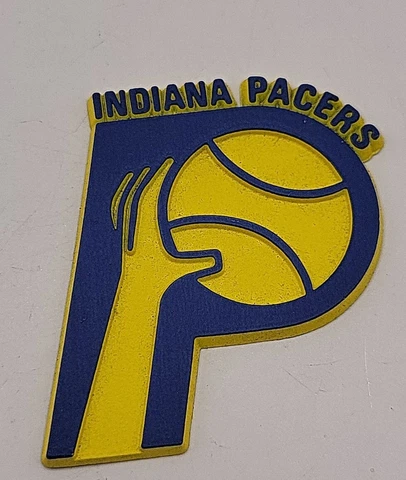 Vintage Indiana Pacers Standing Board Basketball Fridge Rubber Team Logo Magnet Cover
