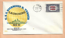 U.S.S. RICHMOND K TURNER LAUNCHING APR 6,1963 CAMDEN BECK B328  NAVAL COVER