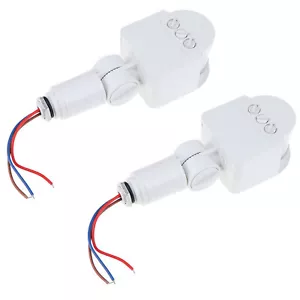 2x 180° LED Auto Infrared PIR Motion Sensor Detector Wall Light Switch 110V~265V - Picture 1 of 16