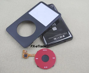 Black U2 Faceplate Housing Back Case Red Clickwheel for iPod 7th Classic 160GB - Picture 1 of 2