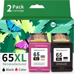 65XL Wkład atramentowy Czarny/Kolor Combo Pack Zamiennik do atramentu HP 65 HP 65 Ink - Zdjęcie 1 z 6