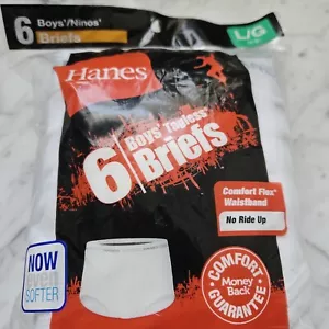 Hanes Jungen LARGE (14-16) etikettlose Slips 100 % Baumwolle Komfort Flex Bund - Bild 1 von 8