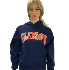 Vintage Women’s Small Clemson Tigers Hoodie Sweatshirt By Russell Athletic - Picture 1 of 10