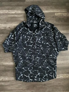 Spyder 974 Waves Black Print Damen Medium Milieux Parka Shell Jacke Oversize - Bild 1 von 4