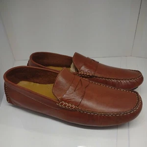 Mens Cole Haan Howland Leather Penny Loafer Brown Slip On Shoes NEW SIZE 8M - Picture 1 of 12