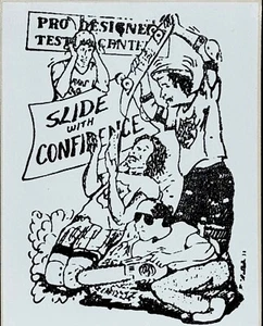 Vintage 1980’s Pro-Designed Test Center “Slide With Confidence” Sticker - Picture 1 of 2