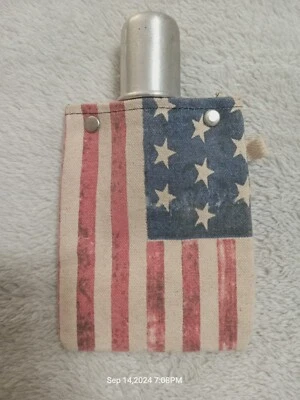 Tote+able 4 oz. Canvas Flexible Foldable Flask and Shot Glass - American Flag - Image 1 of 4