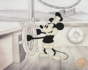 DISNEY Mickey Mouse Steamboat Willie Limited Edition Sericel Animation Art Cel