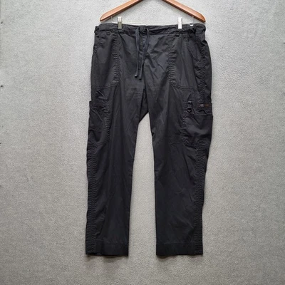 Koi Women Scrub Pants XL PETITE Black Cargo Button D-Ring 28" Inseam - Image 1 of 4