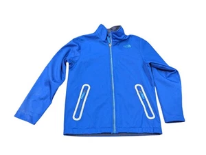 The North Face NF0A2TL9BH1 Soft Shell Full Zip Jacket Blue Boys Sz Large - Picture 1 of 8
