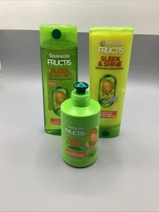 Garnier Fructis Sleek & Shine Smoothing Shampoo & Conditioner 12.5 floz Lot of 3 - Picture 1 of 4