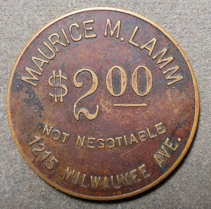 D004 Chicago IL: Maurice M. Lamm, 1215 Milwaukee Ave., $2.00 …Full Value Towa - Picture 1 of 2