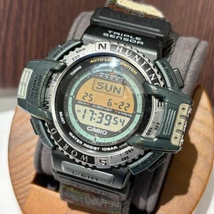 Rare CASIO PRO TREK PRT-40HWJ Hunting World Digital Watch 1.57" Face 7.87" Band - Picture 1 of 8
