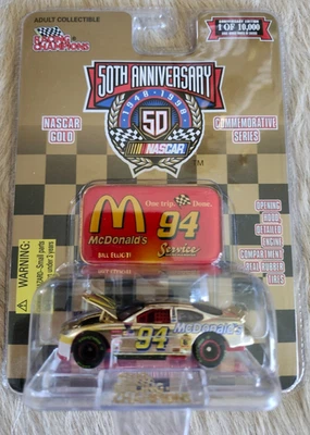 Mcdonald’s Racing Champions 1998 NASCAR 50th Anni Gold #94 Bill Elliott 1:64 Foto 1 de 2