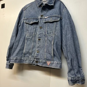 Guess Womens Y2K Jean Jacket Small w/Buttons 2 Flap Pockets Vtg 90s - Picture 1 of 4
