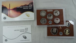 Juego de 10 monedas de prueba 2019-S Estados Unidos como nuevo certificado de autenticidad y caja sin centavo ~ - Imagen 1 de 3