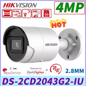 Hikvision DS-2CD2043G2-IU 4MP PoE AcuSense eingebaute Mikrofon Bullet IP-Kamera - Picture 1 of 11